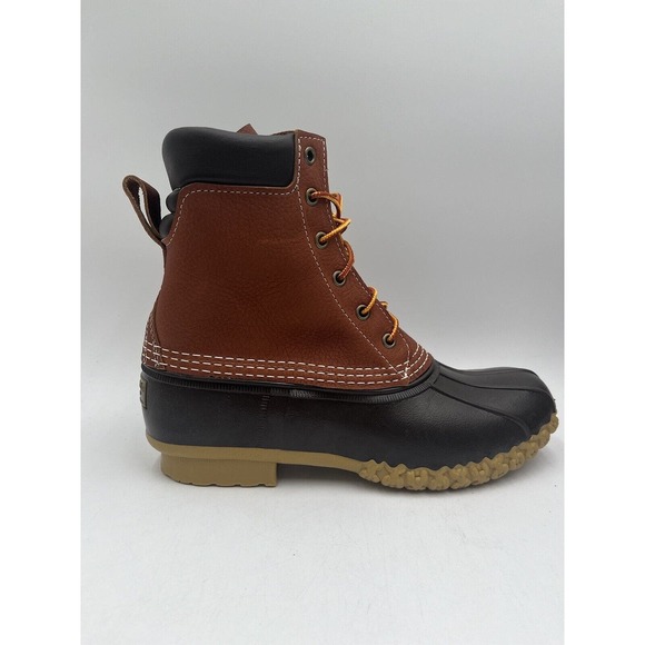 NEW L.L.Bean BEAN BOOT 8" Men's Duck Boot Brown Leather US Size 12 D NIB - Picture 4 of 11